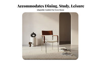 Pipe Frame Armchair Vintage and Design Dining Seat Modern Retro Design With Armrests for Interior Decorators, Adults, Bedroom
