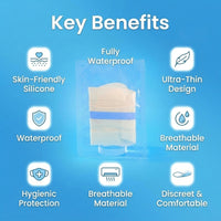 Waterproof sticker for women's private protection in water parks and pools, breathable PU film for sports and swimmers