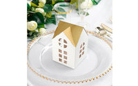 10 Pieces House Shaped Gift Boxes DIY Assembly Cardboard House Favor Boxes for Wedding