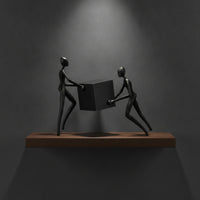 Sculpture with Figures Modern Abstract Sculpture Contemporary Tabletop Statue for Homeowners, Living Room