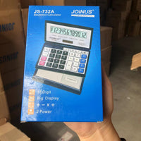 JOINUS众成牌计算器732A太阳能双电源折叠翻盖便携连加叠加计算机
