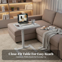 Adjustable Overbed Table Foldable Design Adjustable C-Shaped Desk for Students