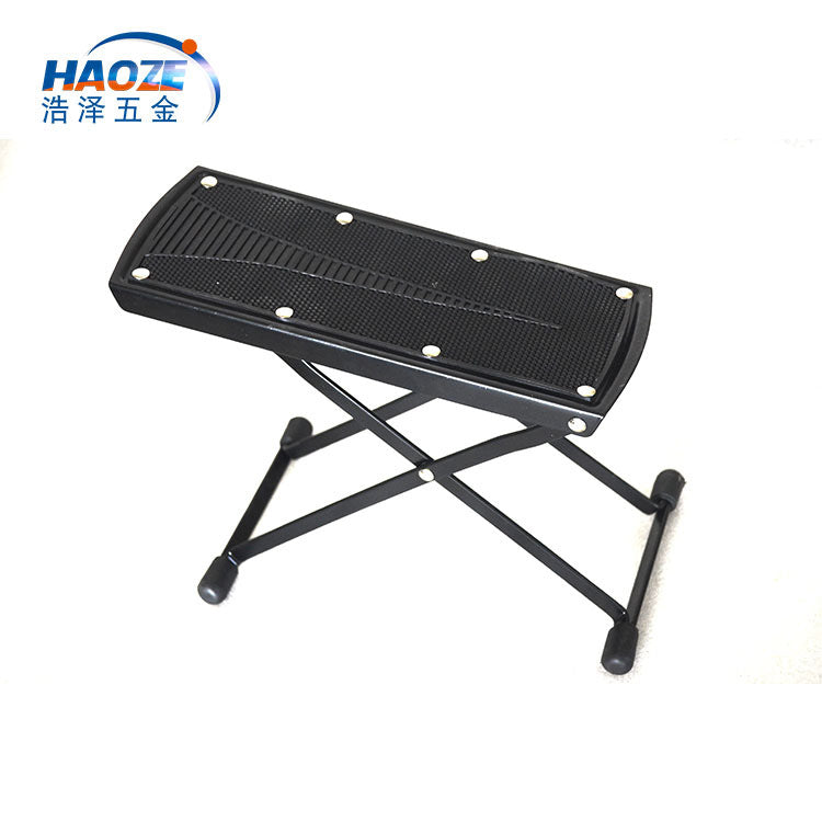 Adjustable Folding Guitar Footstool with Anti-slip Metal Pedal for Classical Guitar