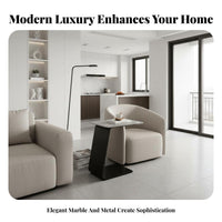 C-Shaped Snack Table Movable C-Shaped Couch Table multipurpose for Small Spaces