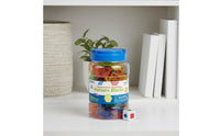 140 Pieces Portable Storage Jar Color Shape Sorting Toy Develops Fine Movement Skills Geometric Shape Blocks Rounded Edges Geometric Pattern Blocks Stimulates Creativity for Preschoolers, Kids 3+, Toddlers, Home School, Classroom, Daycare