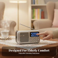 Retro Bluetooth Radio Rechargeable Battery radio Receiver Clear Sound Quality