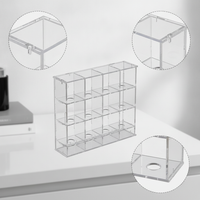 Acrylic Wall-Mount Baseball Display Case with Clear Dustproof Lid