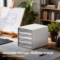 Desktop Drawer Cabinet Space-Saving Desk Organizer No Assembly Required
