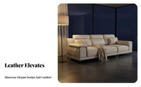 3-Seater Sofa French Inspired Straight-Line Three-Seater Light Luxury Living Room Furnishing for Families, Office Workers, Home, Lounge Area, Bedroom