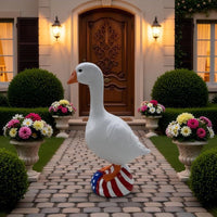跨境新品American White Goose美国大白鹅摆件树脂工艺品装饰品