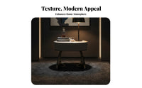 Fluted Cylindrical End Table Light Luxury Nightstand Modern Design for Bedroom