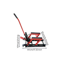 Motorcycle Lift Jack with Wheels Stable for Garage, Mechanics