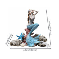 Mermaid Figurine Realistic Design House Decoration for Aquarium Hobbyists