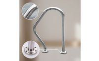 Stainless Steel Pool Ladder Handrail Surface Mounting Pool Handrail Strong Hardware Polished for Contractors, Swimming Pools, Poolside