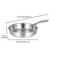316 Stainless Skillet No Coating Stainless Steel Frying Pan Cookware