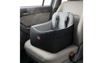 Quilted Pet Car Seat Padded Pet Booster Seat Adjustable Straps for in Vehicle