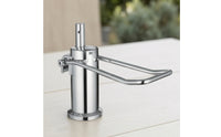 Salon Chair Hydraulic Pump Chrome-Finished Hydraulic Lift Mechanism Vertical Hardware for Hair Stylists