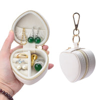 Mini Jewelry Box with Keychain for Rings, Earrings, and Necklaces
