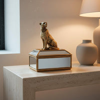 Chic Feline Jewelry Box Multi-Use Mirrored Jewelry Box Luxury Look Home Decor for Vanity Table