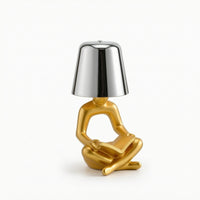 Reading Figure Lamp Portable Bedside Lamp with Lampshade Small Night Light for Readers, Desk