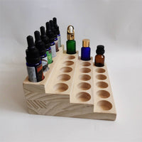 Display Stand Handmade Wooden Bottle Organizer Staircase Design