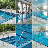 Swimming Pool Handrail Rust Proof Pool Handrail Heavy-Duty Safety Polished for Homeowners
