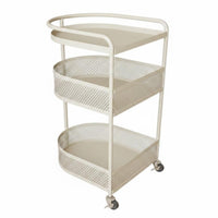 Mini Mobile Decorative Table with Wheels Rolling Side Table Space Saving