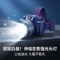 Outdoor Headband Induction Headlamp with Strong Light, Rechargeable, Long Battery Life, Ultra-Light for Night Fishing
