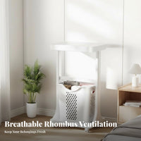 Valet Stand with Laundry Baskets Stable Structure Clothing Rack for Small Areas