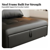Multi-Functional Pull-out Sleeper Armchair Space-Saving Armless Pull-out Single Bed Easy Conversion Living Room Furniture Long-Lasting for Apartment Dwellers, Students, Office Workers, Small Areas, Bedroom