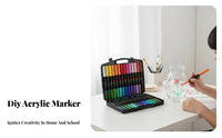 48 Pieces Washable Glass Painting Pens Soft Tip Paint Markers DIY Decoration Art Supplies Multi-Surface for Crafters, Artists, Decorating, Home