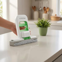Folding Tabletop Mop Water-Absorbing Scrubbing Tool Compact