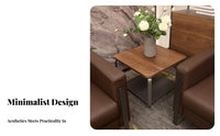 Simple Design Steel Frame Coffee Table Minimalist aesthetic Reception Furniture Modern Aesthetic Business Interior adaptable Use for Office Managers, Homeowners, Apartment Dwellers, Waiting Room, Small Spaces