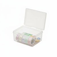 Clear Rectangular Box with Lid transparent Design for journeys, Hobbyists, Parents