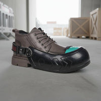 Strap-Fastened Shoe Cover Enclosed Construction exposedHeel Shoe Cover Textured