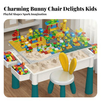 Kids Construction Brick Table Construction Brick Play Table Educational Toy for Young Children, Preschoolers, Playroom, Bedroom, Living Room