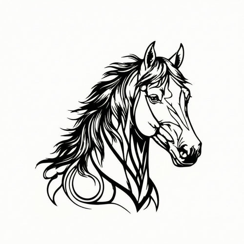 Horse Head Wall Decor Thin Iron Horse Decor Head Decor Long-Lasting Metal