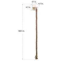 Cat Activity Center and Wall Mounted Playground, 4-Level Wood Climbing Wall Shelves with Sisal Rope, Space-Saving Indoor Shelves for Pets