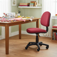 Support Armless Office Chair Height Adjustable Small Space Computer Chair Ergonomic for Students