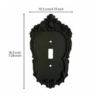 Ornate Light Switch Cover Vintage Styled Ornate Frame Faceplate Construction Classic Frame Switch Cover for Goth Enthusiasts, Themed Room