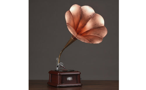 Metal Gramophone Ornament Vintage-Style Gramophone Ornament Decorative Sculpture for Decorators, Cafe, Display Shelves