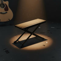 Guitar Footstool Foldable Steel Guitar Foot Stand Portable Adjustable Foot Rest for Artists