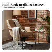 Highspine Support Reclining managerial Chair with Footrest 360° pivot Gaming Seat Ergonomic Design Office Furniture Adjustable Headrest for managerials, Remote Workers, Students, Study Room, Bedroom