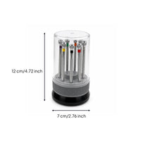 Screwdriver Set with Rotating Stand Dustproof Tool Different Sizes Tools for Watchmakers