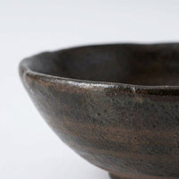 Wabi-Sabi Ceramic Bowl, Black, New Chinese Style