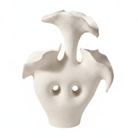 Soft Cream Flared Top House Decoration Organic Flower Vase