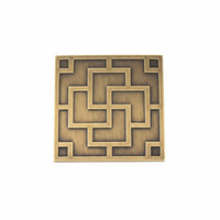 Chinese Design Brass Plate Nail-without Nails Installation Antique Brass