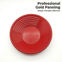 Gold Washing Pan, Lightweight 300g PP Material, Gold Sifting Classifier for Sepa #variant:Red