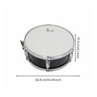 School Band 14 Inch Snare Drum Included Drumsticks Marching Snare Drum Sharp Sound Percussion Instrument Chrome Finish for Stage Performance