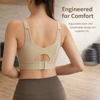 Sports Bras Women High Impact with Adjustable Straps for Running and Gym, Full Coverage for Plus Size up to 4XL, Molded Cup Design